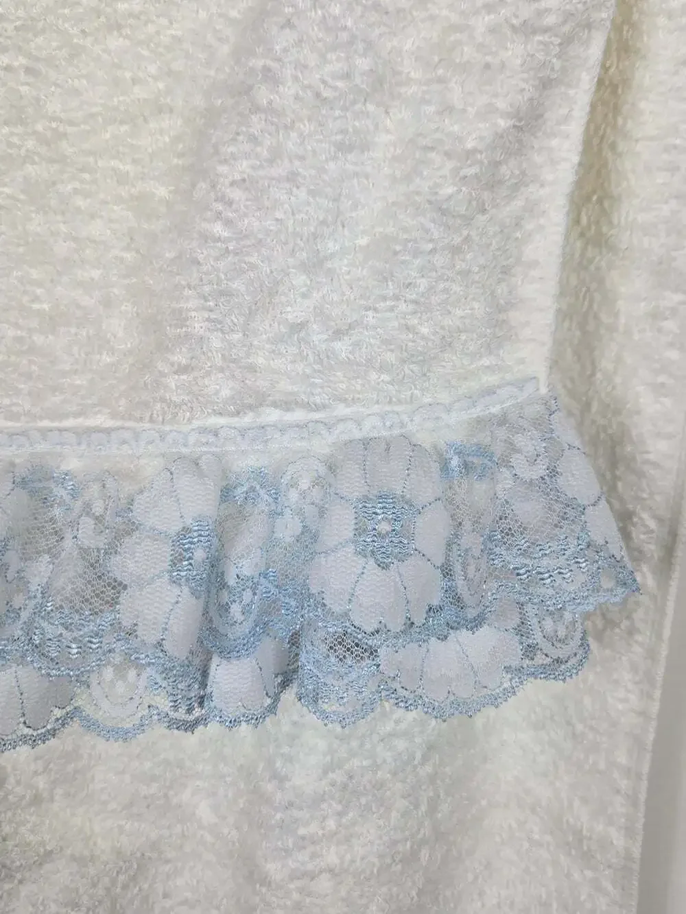 Vintage Sahara Egyptian Cotton Towel Set Blue Lace Cottagecore Guest Bath 4pc